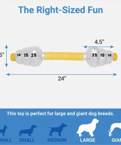 Frisco Weight Bar Wagazoo Plush Squeaky Dog Toy -The Frisco Store 288917 PT1. SY630 V1640722297