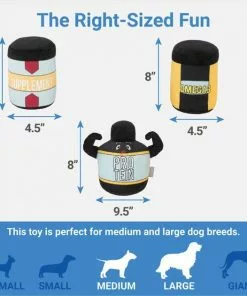 Frisco Protein Powder Plush Squeaky Dog Toy, 3 count 6 Frisco Protein Powder Plush Squeaky Dog Toy, 3 count -The Frisco Store 288925 PT1. SY630 V1640722728