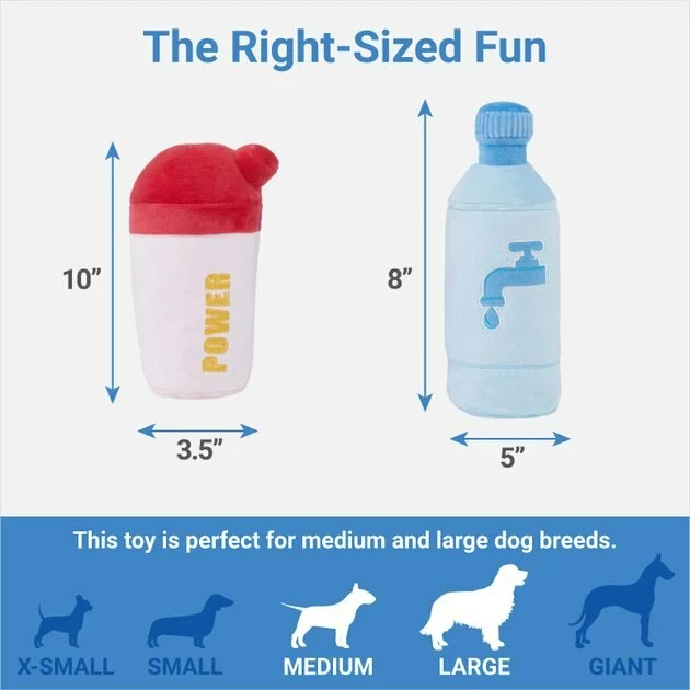 Frisco Protein & Water Bottle Cruncher Dog Toy, 2 count 4 Frisco Protein & Water Bottle Cruncher Dog Toy, 2 count - Image 2