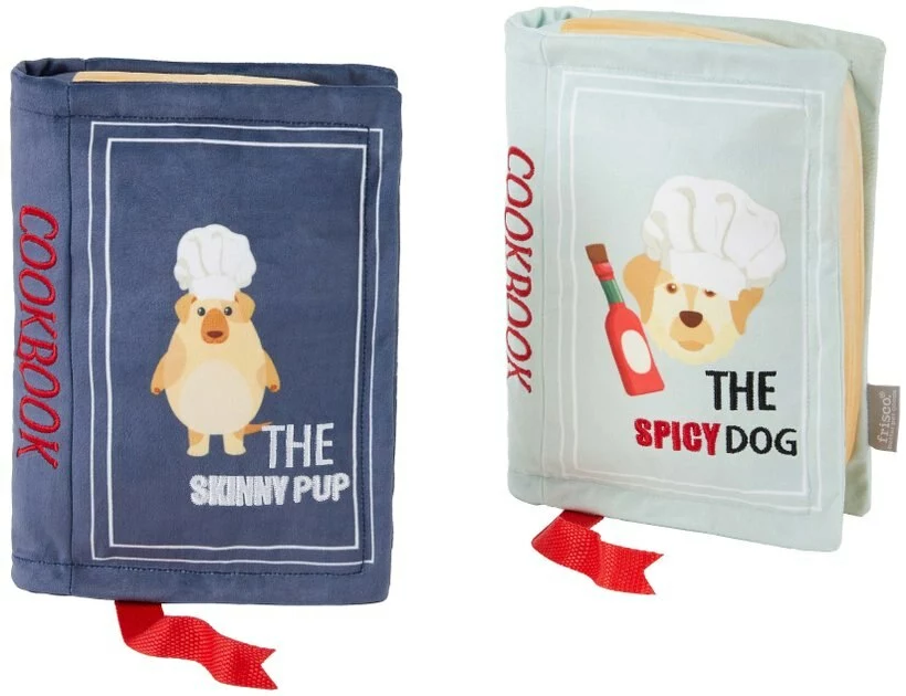 Frisco Cookbooks Plush Squeaky Dog Toy, 2 count 3 Frisco Cookbooks Plush Squeaky Dog Toy, 2 count