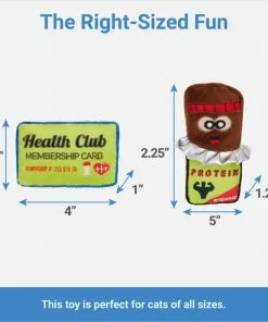 Frisco Protein Bar & Gym Membership Plush Cat Toy with Catnip -The Frisco Store 288951 PT1. SY630 V1640722894