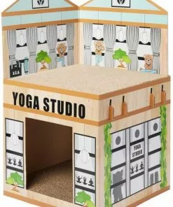 Frisco Yoga Studio Cardboard Cat House, 2-Story