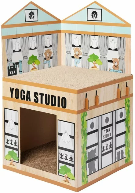 Frisco Yoga Studio Cardboard Cat House, 2-Story 3 Frisco Yoga Studio Cardboard Cat House, 2-Story