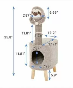 Frisco Animal Series Cat Condo, Sloth -The Frisco Store 289341 PT1. SY630 V1631047399