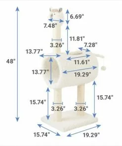Frisco Animal Series Cat Tunnel with Scratching Post, Llama -The Frisco Store 289345 PT1. SY630 V1631047366