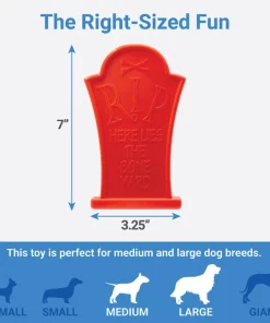 Frisco Nylon Headstone Halloween Dog Chew Toy, Peanut Butter Flavor, Medium -The Frisco Store 291383 PT2. SY630 V1625069577