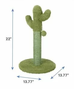 Frisco Cactus Scratching Post, 22-in + Multi-Cat Unscented Clumping Clay Cat Litter -The Frisco Store 293020 PT2. SY630 V1619980922