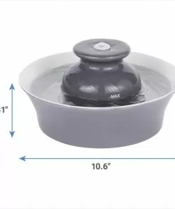 Frisco Ceramic Dog & Cat Fountain, Gray, 64-oz -The Frisco Store 297218 PT1. SY630 V1631711495