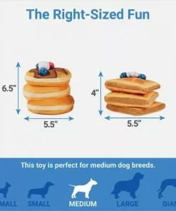 Frisco Brunch Pancake & Waffle Plush Squeaky Dog Toy, 2 count -The Frisco Store 297250 PT1. SY630 V1643916386