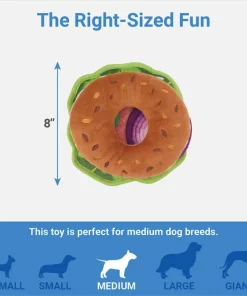 Frisco Brunch Bagel with Lox Plush Squeaky Dog Toy 6 Frisco Brunch Bagel with Lox Plush Squeaky Dog Toy -The Frisco Store 297256 PT1. SY630 V1643916391