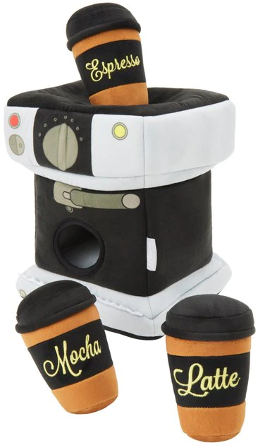 Frisco Brunch Espresso Machine Hide & Seek Puzzle Plush Squeaky Dog Toy 3 Frisco Brunch Espresso Machine Hide & Seek Puzzle Plush Squeaky Dog Toy