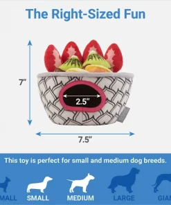 Frisco Brunch Acai Bowl Hide & Seek Puzzle Plush Squeaky Dog Toy -The Frisco Store 297268 PT1. SY630 V1643916387