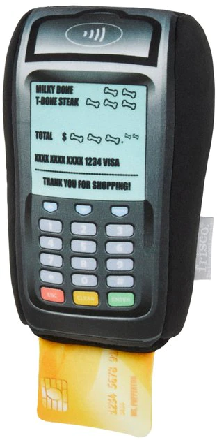 Frisco Brunch Credit Card & Machine Plush Squeaky Dog Toy 3 Frisco Brunch Credit Card & Machine Plush Squeaky Dog Toy