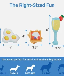 Frisco Brunch Breakfast in Bed Hide & Seek Puzzle Plush Squeaky Dog Toy -The Frisco Store 297282 PT2. SY630 V1643916715