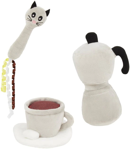 Frisco Brunch Coffee Set Plush Cat Toy with Catnip, 3 count 3 Frisco Brunch Coffee Set Plush Cat Toy with Catnip, 3 count