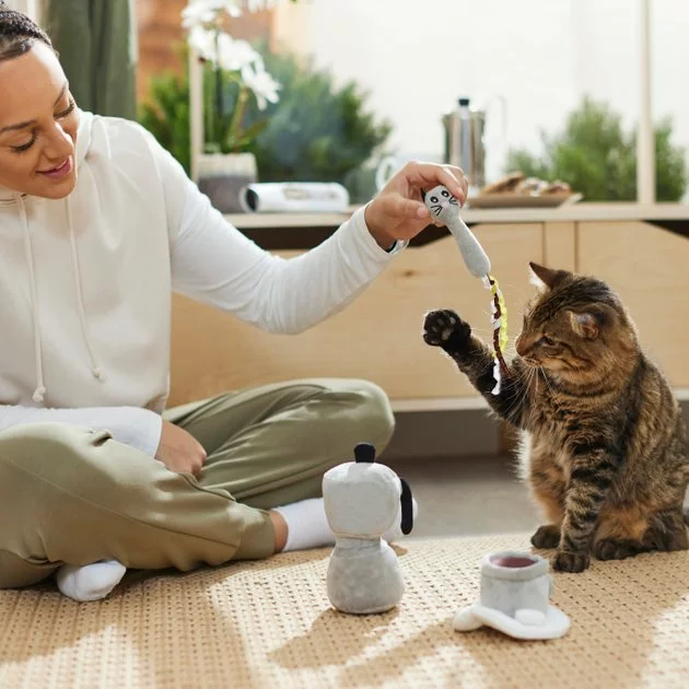 Frisco Brunch Coffee Set Plush Cat Toy with Catnip, 3 count 5 Frisco Brunch Coffee Set Plush Cat Toy with Catnip, 3 count - Image 3