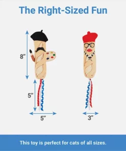 Frisco Brunch French Baguette Plush Cat Toy with Catnip, 2 count -The Frisco Store 297304 PT1. SY630 V1643916389