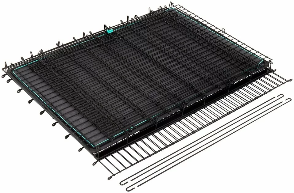 Frisco Heavy Duty Enhanced Lock Sliding Double Door Fold & Carry Wire Dog Crate & Mat Kit, 54 inch 6 Frisco Heavy Duty Enhanced Lock Sliding Double Door Fold & Carry Wire Dog Crate & Mat Kit, 54 inch - Image 4