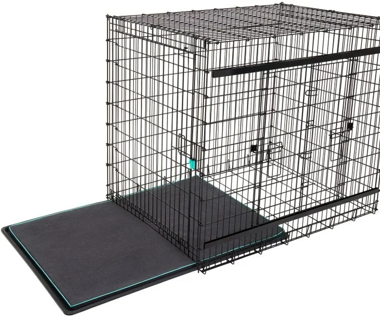 Frisco Heavy Duty Enhanced Lock Sliding Double Door Fold & Carry Wire Dog Crate & Mat Kit, 54 inch 7 Frisco Heavy Duty Enhanced Lock Sliding Double Door Fold & Carry Wire Dog Crate & Mat Kit, 54 inch - Image 5
