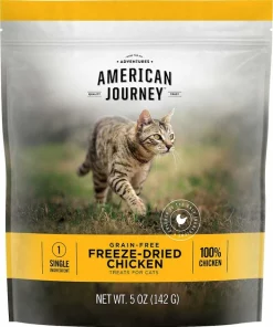 American Journey||Frisco American Journey 100% Chicken Freeze-Dried Grain-Free Cat Treats, 5-oz bag + Frisco Bird Teaser with Feathers Cat Toy, Blue -The Frisco Store 297664 PT1. SY630 V1621266731