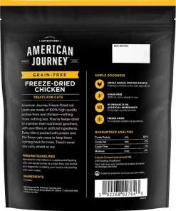 American Journey||Frisco American Journey 100% Chicken Freeze-Dried Grain-Free Cat Treats, 5-oz bag + Frisco Bird Teaser with Feathers Cat Toy, Blue -The Frisco Store 297664 PT2. SY630 V1621266762