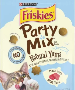 Friskies||Frisco Friskies Party Mix Natural Yums with Real Tuna Cat Treats, 6-oz bag + Frisco Melamine Dog & Cat Treat Jar with Bamboo Lid, 8 Cups 10 Friskies||Frisco Friskies Party Mix Natural Yums with Real Tuna Cat Treats, 6-oz bag + Frisco Melamine Dog & Cat Treat Jar with Bamboo Lid, 8 Cups -The Frisco Store 298044 PT1. SY630 V1621261946