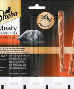 Sheba||Frisco Sheba Meaty Tender Sticks Chicken Cat Treats, 5 count + Frisco Moppy Ball Cat Toy, Blue -The Frisco Store 298506 PT2. SY630 V1623204147