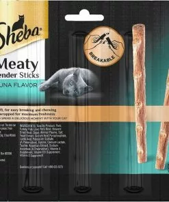 Sheba||Frisco Sheba Meaty Tender Sticks Tuna Flavored Cat Treats, 5 count + Frisco Refillable Catnip Cat Toy, Brown Squirrel -The Frisco Store 298510 PT2. SY630 V1623200842