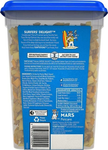 Temptations||Frisco Temptations Mixups Surfers' Delight Cat Treats, 16-oz tub + Frisco Colorful Springs Cat Toy, 10 count 5 Temptations||Frisco Temptations Mixups Surfers' Delight Cat Treats, 16-oz tub + Frisco Colorful Springs Cat Toy, 10 count - Image 3