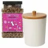 Tiny Tiger||Frisco Tiny Tiger Crunchy Bunch, Fearless Feathers and Gracious Gills, Chicken & Seafood Flavor Cat Treats, 20-oz Jar + Frisco Melamine Dog & Cat Treat Jar with Bamboo Lid, 8 Cups -The Frisco Store 298586 MAIN. SY630 V1623204465