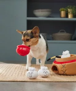 Frisco Dumpling Hide & Seek Puzzle Plush Squeaky Dog Toy, 4 count -The Frisco Store 298881 PT3. SY630 V1640269083