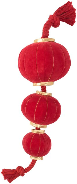 Frisco Lantern Plush with Rope Squeaky Dog Toy 3 Frisco Lantern Plush with Rope Squeaky Dog Toy