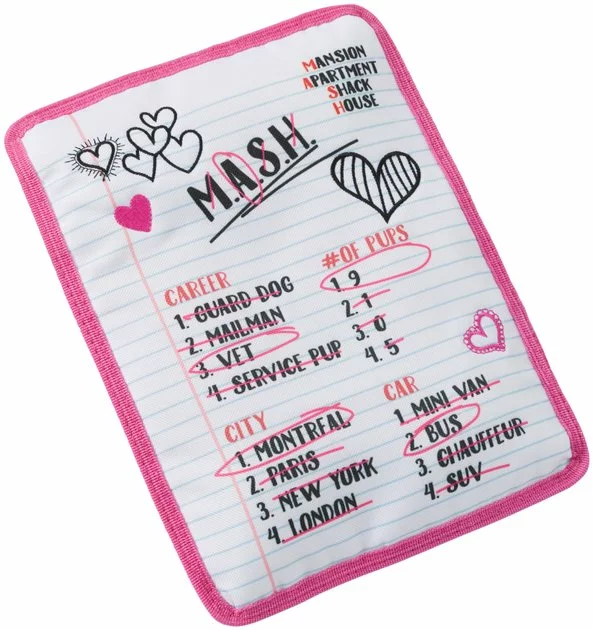 Frisco Valentine MASH Flat Plush Squeaky Dog Toy 3 Frisco Valentine MASH Flat Plush Squeaky Dog Toy