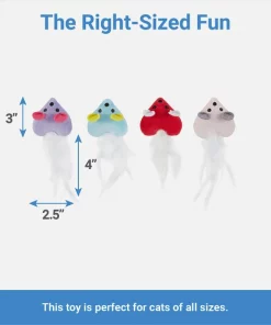 Frisco Heart Mice Plush Cat Toy with Catnip, Medium, 4 count -The Frisco Store 298954 PT1. SY630 V1640284899