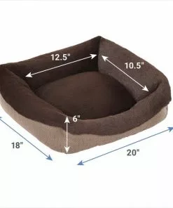 Frisco Herringbone Cuffed Cuddler Dog & Cat Bed -The Frisco Store 299429 PT1. SY630 V1637167217