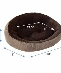 Frisco Herringbone Hi-Low Cuddler Dog & Cat Bed -The Frisco Store 299436 PT1. SY630 V1637166173