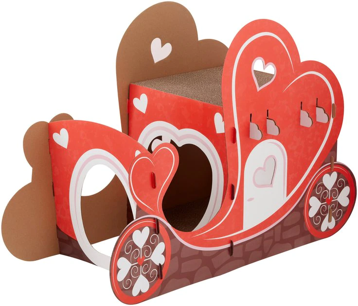 Frisco Love Carriage Cardboard Cat House, 2-Story 3 Frisco Love Carriage Cardboard Cat House, 2-Story