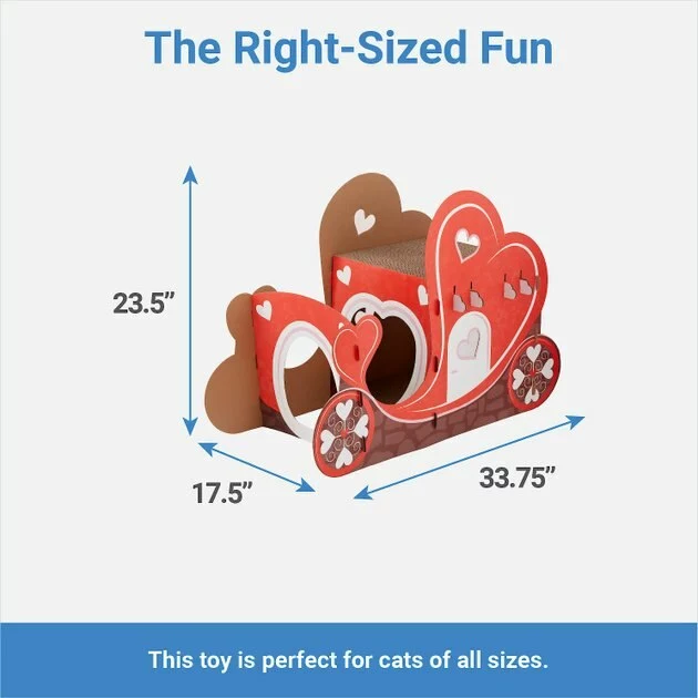 Frisco Love Carriage Cardboard Cat House, 2-Story 4 Frisco Love Carriage Cardboard Cat House, 2-Story - Image 2