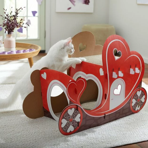Frisco Love Carriage Cardboard Cat House, 2-Story 6 Frisco Love Carriage Cardboard Cat House, 2-Story - Image 4