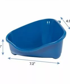 Frisco Corner Litter Box, Navy, X-Small + Small Animal Bedding, White -The Frisco Store 301918 PT2. SY630 V1644968489