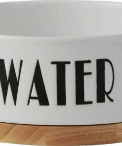 Frisco Ceramic Dog & Cat Water + Food Bowl with Wood Base 11 Frisco Ceramic Dog & Cat Water + Food Bowl with Wood Base -The Frisco Store 302414 PT1. SY630 V1623062552