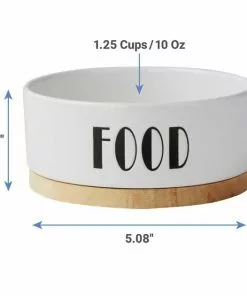 Frisco Ceramic Dog & Cat Water + Food Bowl with Wood Base 16 Frisco Ceramic Dog & Cat Water + Food Bowl with Wood Base -The Frisco Store 302414 PT6. SY630 V1623056847