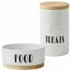 Frisco Ceramic Dog Bowl with Wood Base, 2.5 Cups + Treat Jar, 4 Cups 1 Frisco Ceramic Dog Bowl with Wood Base, 2.5 Cups + Treat Jar, 4 Cups -The Frisco Store 302418 MAIN. SY630 V1623055041