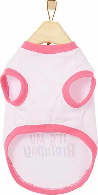 Frisco Happy Birthday Crown, X-Small/Small + Dog & Cat T-Shirt, Pink 9 Frisco Happy Birthday Crown, X-Small/Small + Dog & Cat T-Shirt, Pink - Image 7