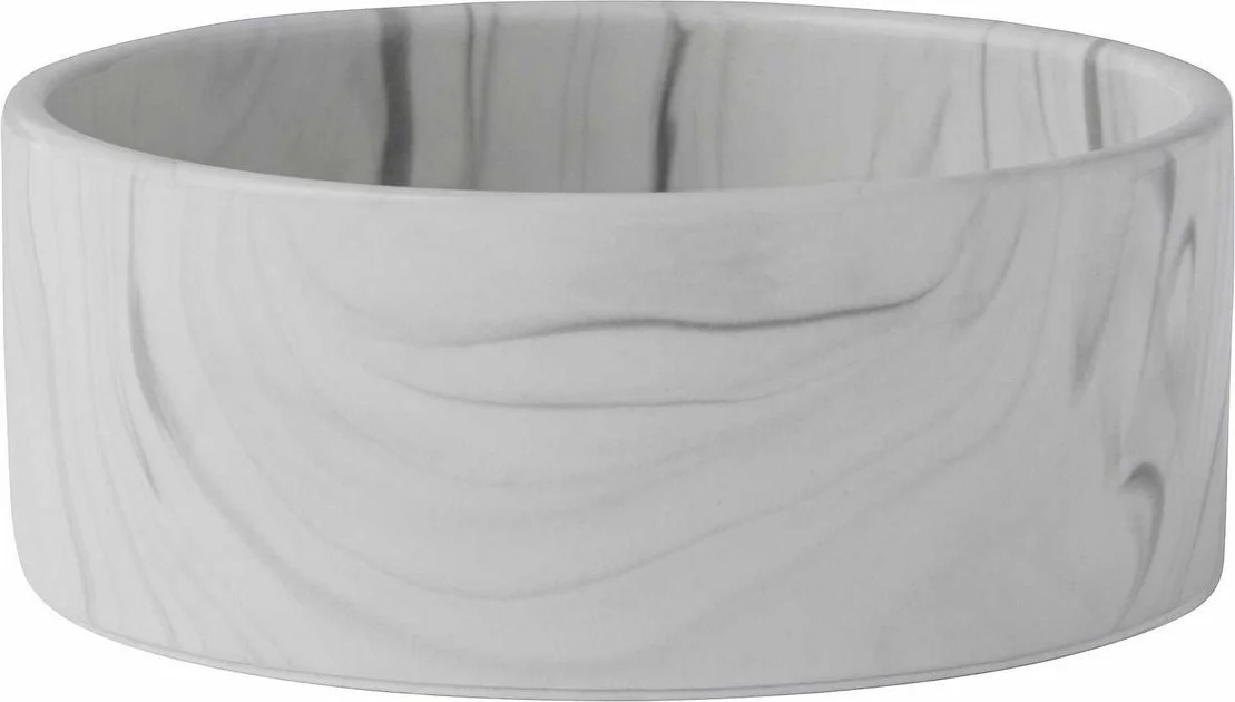 Frisco Marble Design Non-skid Ceramic Dog Bowl + Treat Jar with Wood Lid, 3.75 Cups 4 Frisco Marble Design Non-skid Ceramic Dog Bowl + Treat Jar with Wood Lid, 3.75 Cups - Image 2