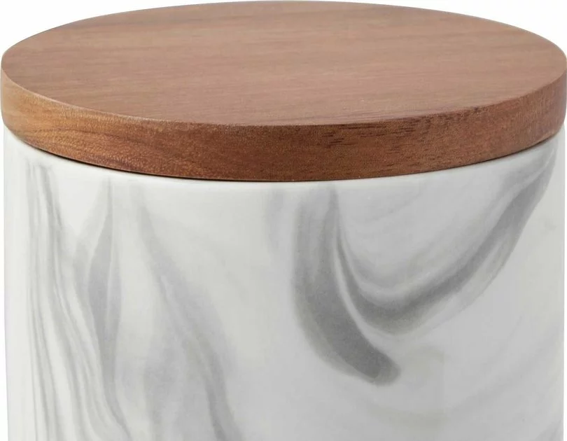 Frisco Marble Design Non-skid Ceramic Dog Bowl + Treat Jar with Wood Lid, 3.75 Cups 10 Frisco Marble Design Non-skid Ceramic Dog Bowl + Treat Jar with Wood Lid, 3.75 Cups - Image 8