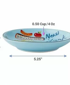 Frisco New York Non-skid Ceramic Dish, 0.50 Cup + Cat Bowl, 1.50 Cups -The Frisco Store 302488 PT3. SY630 V1623042163