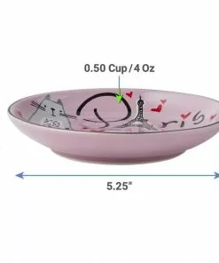 Frisco Paris Non-skid Ceramic Dish, 0.50 Cup + Cat Dish, 1.50 Cup -The Frisco Store 302490 PT3. SY630 V1623082058