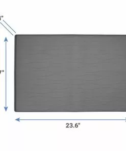 Frisco Silicone Food Mat, Gray, Large + Bones Non-skid Ceramic Dog Bowl -The Frisco Store 302516 PT2. SY630 V1623059247