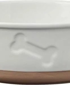 Frisco Silicone Food Mat, Gray, Large + Bones Non-skid Ceramic Dog Bowl -The Frisco Store 302516 PT5. SY630 V1623072450